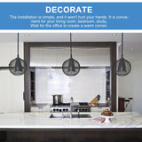 Maxbell Metal Pendant Lamp Shade Wrought Iron Wire Lampshade for Cafe Decoration Round