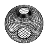 Maxbell Metal Pendant Lamp Shade Wrought Iron Wire Lampshade for Cafe Decoration Round