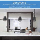 Maxbell Metal Pendant Lamp Shade Wrought Iron Wire Lampshade for Cafe Decoration Oval