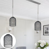 Maxbell Metal Pendant Lamp Shade Wrought Iron Wire Lampshade for Cafe Decoration Cylinder