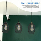 Maxbell Metal Pendant Lamp Shade Wrought Iron Wire Lampshade for Cafe Decoration Cylinder