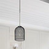 Maxbell Metal Pendant Lamp Shade Wrought Iron Wire Lampshade for Cafe Decoration Cylinder