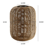Maxbell Pendant Lamp Shade Paper Rope Rattan Retro Style Woven for Bedroom Hotel