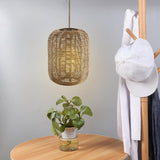 Maxbell Pendant Lamp Shade Paper Rope Rattan Retro Style Woven for Bedroom Hotel