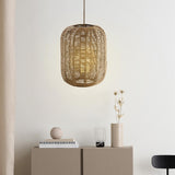 Maxbell Pendant Lamp Shade Paper Rope Rattan Retro Style Woven for Bedroom Hotel