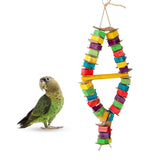 Maxbell Bird Chew Toy Braided Swing Perch Lovebirds Cockatiels Parakeet Budgie Two Strings