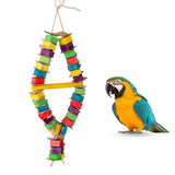 Maxbell Bird Chew Toy Braided Swing Perch Lovebirds Cockatiels Parakeet Budgie Two Strings