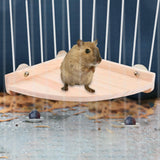 Maxbell Hamster Cage Corner Platform Wooden Stand Chinchilla Small Animal Parrot
