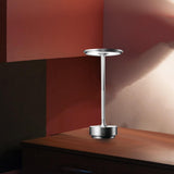 Maxbell Dimmable Desk Lamp Table Light USB Rechargeable Eye Caring Dorm Bedroom Silver
