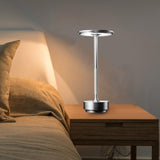 Maxbell Dimmable Desk Lamp Table Light USB Rechargeable Eye Caring Dorm Bedroom Silver