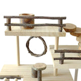 Maxbell Hamster Toy Natural Playground Stairs Platform for Gnawing Pets Squirrel