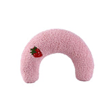 Maxbell Pet Neck Pillow Cushion Stuffed Chewing Toy Plush for Dog Kitten Cat Pink