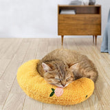 Maxbell Pet Neck Pillow Cushion Stuffed Chewing Toy Plush for Dog Kitten Cat Yellow