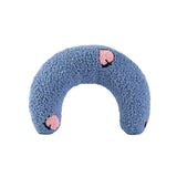 Maxbell Pet Neck Pillow Cushion Stuffed Chewing Toy Plush for Dog Kitten Cat Blue