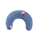 Maxbell Pet Neck Pillow Cushion Stuffed Chewing Toy Plush for Dog Kitten Cat Blue