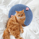 Maxbell Pet Neck Pillow Cushion Stuffed Chewing Toy Plush for Dog Kitten Cat Blue