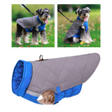 Maxbell Warm Dog Clothes Dog Vest for Pet Supplies Autumn Cold Weather Gray Blue