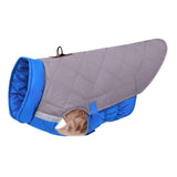 Maxbell Warm Dog Clothes Dog Vest for Pet Supplies Autumn Cold Weather Gray Blue