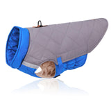 Maxbell Warm Dog Clothes Dog Vest for Pet Supplies Autumn Cold Weather Gray Blue