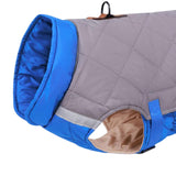 Maxbell Warm Dog Clothes Dog Vest for Pet Supplies Autumn Cold Weather Gray Blue