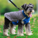 Maxbell Warm Dog Clothes Dog Vest for Pet Supplies Autumn Cold Weather Gray Blue