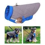 Maxbell Warm Dog Clothes Dog Vest for Pet Supplies Autumn Cold Weather Gray Blue