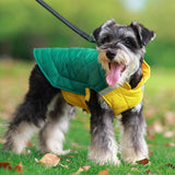 Maxbell Warm Dog Clothes Dog Vest for Pet Supplies Autumn Cold Weather Green Yellow