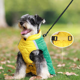 Maxbell Warm Dog Clothes Dog Vest for Pet Supplies Autumn Cold Weather Green Yellow