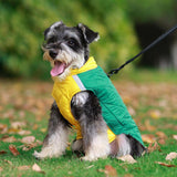 Maxbell Warm Dog Clothes Dog Vest for Pet Supplies Autumn Cold Weather Green Yellow