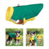 Maxbell Warm Dog Clothes Dog Vest for Pet Supplies Autumn Cold Weather Green Yellow