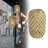 Maxbell Classic Handwoven Bamboo Lamp Shade Ceiling Light Cover for Dorm Bedroom