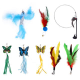 Maxbell 8Pcs Cat Feather Toy Exercise Kitten Playing Kitty Teaser Toy