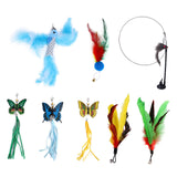 Maxbell 8Pcs Cat Feather Toy Exercise Kitten Playing Kitty Teaser Toy