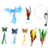 Maxbell 8Pcs Cat Feather Toy Exercise Kitten Playing Kitty Teaser Toy