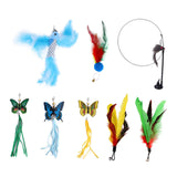 Maxbell 8Pcs Cat Feather Toy Exercise Kitten Playing Kitty Teaser Toy