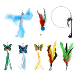 Maxbell 8Pcs Cat Feather Toy Exercise Kitten Playing Kitty Teaser Toy