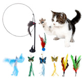 Maxbell 8Pcs Cat Feather Toy Exercise Kitten Playing Kitty Teaser Toy