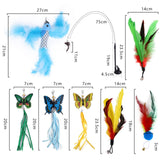 Maxbell 8Pcs Cat Feather Toy Exercise Kitten Playing Kitty Teaser Toy
