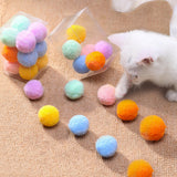 Maxbell 12 Pieces Stretch Plush Balls Cat Toys Plush Scratching Balls Interactive