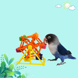 Maxbell Bird Foraging Toys Windmill Toy Parrot Feeder Rotate for Cockatiel Parakeets