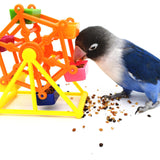 Maxbell Bird Foraging Toys Windmill Toy Parrot Feeder Rotate for Cockatiel Parakeets