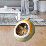 Maxbell Cat Sleeping Bed Cave with Removable Washable Cushioned Pillow Comfortable L