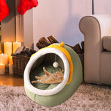 Maxbell Cat Sleeping Bed Cave with Removable Washable Cushioned Pillow Comfortable L