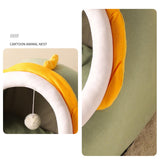 Maxbell Cat Sleeping Bed Cave with Removable Washable Cushioned Pillow Comfortable L