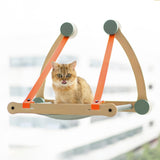 Maxbell Cat Window Perch Washable Sturdy Space Saving for Climbing Bedroom Sleeping Orange