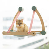 Maxbell Cat Window Perch Washable Sturdy Space Saving for Climbing Bedroom Sleeping Pink