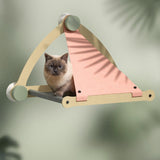 Maxbell Cat Window Perch Washable Sturdy Space Saving for Climbing Bedroom Sleeping Pink