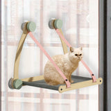 Maxbell Cat Window Perch Washable Sturdy Space Saving for Climbing Bedroom Sleeping Pink