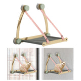 Maxbell Cat Window Perch Washable Sturdy Space Saving for Climbing Bedroom Sleeping Pink