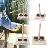 Maxbell Bird Feeding Dish Cups Swing Birds Seed Cup Bird Toys Parakeets Budgie S A